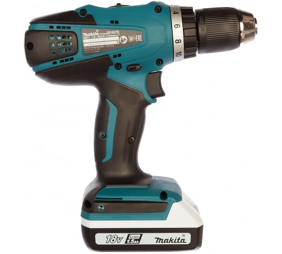 Дрель-шуруповерт Makita DF457DWE